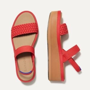 Rothy’s Platform Wedge Sandals  Sandals Red Hot  Women’s 10.5 New NoBox